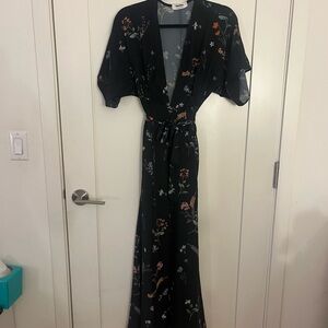 Showpo Black Floral Maxi Dress